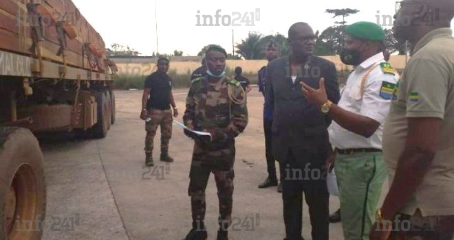 Le ministre délégué Michel Stéphane Bonda en visite de terrain à Kango et à Ntoum